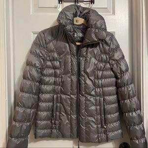 Kenneth Cole Reaction Gray Puffer Jacket Medium